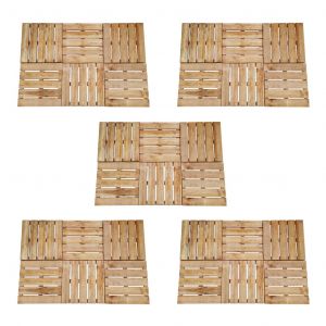 Image de VidaXL Dalles de terrasse 30 pcs 50x50 cm Bois Marron