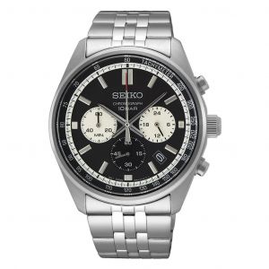 Seiko Montre Sport Bicolore Blanc / Noir