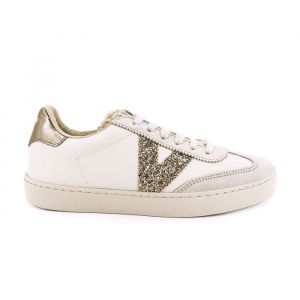 Victoria Baskets femme Berlin Ciclista Efecto Piel & Piezas Serraje & Logo Glitter