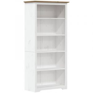 VidaXL Bibliothèque bodo marron 80x38x180 cm bois pin massif 5 niveaux