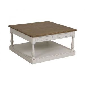 Table Basse Carrée - Bois - Blanc - Interior's