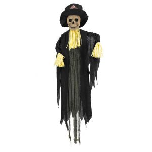 Ruedelafete Squelette épouvantail lumineux à planter 140 cm