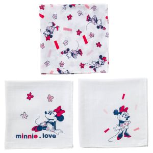 Image de Babycalin Disney Lot de 3 langes 60x60cm - Minnie