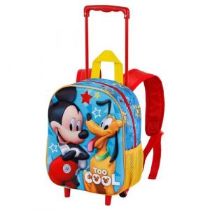 Disney Mickey Mouse Pal-Sac à Dos 3D à roulettes Petit, Bleu, 26 x 34 cm, Capacité 12,5 L