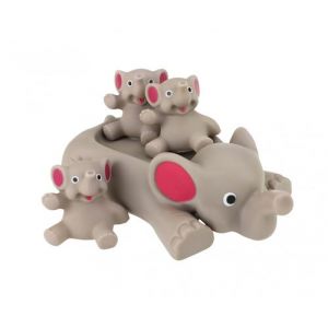 Toi-Toys jouets de bain éléphants 4 pièces gris/rose