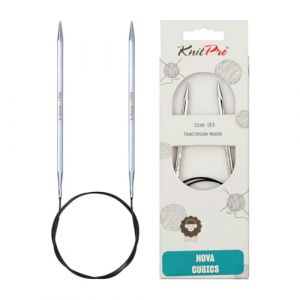 Knitpro 40 cm x 5 mm-Nova Cubics Aiguilles circulaires Fixes en Laiton Brillant