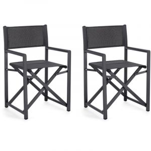 Hellin Chaises de metteur en scène pliables d'extérieur (lot de 2) - cabourg