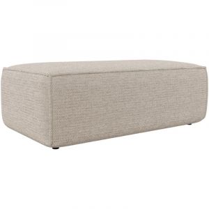 Vente-unique - Pouf en tissu texturé beige amelia