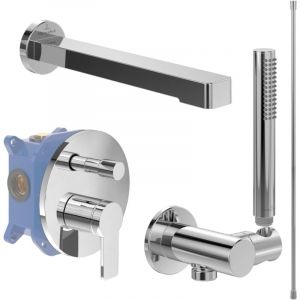 Villeroy & Boch Ensemble robinet bain encastr&eacute; Architectura chrome