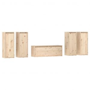 VidaXL Meubles TV 5 pcs Bois massif de pin