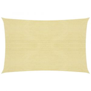 Voile toile d'ombrage parasol 160 g/m² 2 x 3,5 m PEHD beige 02_0008960