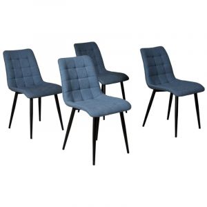 Lot de 4 chaises MUSE/ Bleu/ 60x45x84