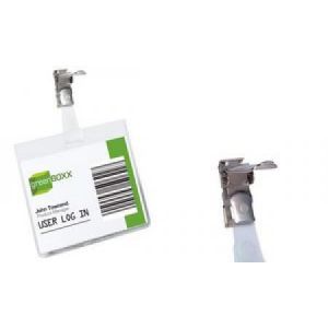 Image de Durable 8603-19 - Sachet de 5 badges UNIVERSEL, 90 x 60 mm, fixation par clip, transparent