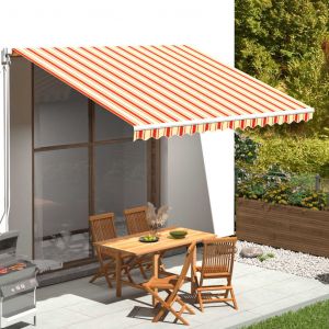 VidaXL Tissu de remplacement pour auvent Jaune et orange 4x3 m
