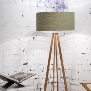 Good & Mojo Lampadaire EVEREST Bambou/Lin Vert