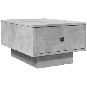 VidaXL Table basse gris b&eacute;ton 60x45x31 cm bois d'ing&eacute;nierie