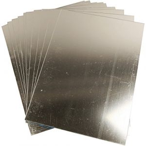 Image de Creotime Miroir en plastique, feuille 29,5 x 21 cm, épaisseur 1,1 cm, 10 feuilles