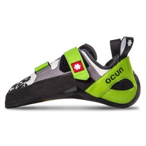 Image de Ocun Jett QC - Chaussons d'escalade taille 7,5, noir/vert/gris