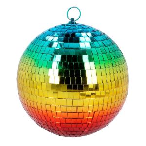Ruedelafete Boule disco 20 cm - Arc-en-ciel