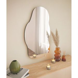 Cotecosy Miroir Noir pour Commode, 40x72 cm, Pour Chambre à Coucher ou Vestiaire