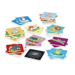 Dal - Memo Animals, Watch Out The Spider. Jeu de mémoire en Bois avec 32 tuiles. Convient pour Les Enfants 3+