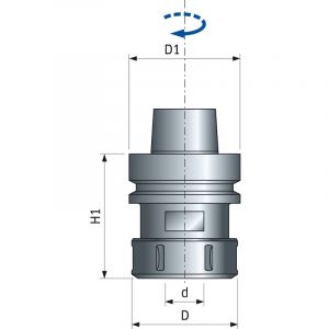 Mandrin haute pr&eacute;cision HSK63F FREUD - &Oslash;63/04-20 H50/73 - F03FA19227 -MP10MDC AA9