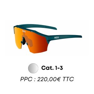 Koo Lunettes Alibi blanc mat avec verres photochromiques miroir fuchsia