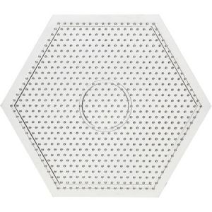 Plaque à picots transparente pour perles à rep er Midi xagone 15 x 15 cm