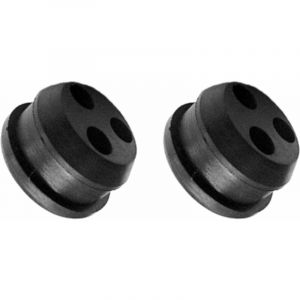 Cyclingcolors 2x Passe cloison pour durite universel passage Ø5mm en caoutchouc noir Durite Gaine Câble Tuyau Tondeuse Débroussailleuse Bouchon Carburant, Ø17mm 3 trous