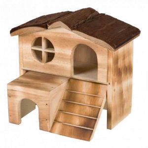 Trixie Natural Living Maison Kasja en bois flammé Souris et Hamsters