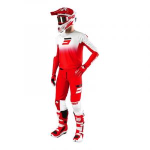 Shot Casque Motocross Lite Fury M White / Red Glossy