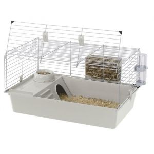 Ferplast CAVIE 80 Cage de grandes dimensions pour cochons d'inde. Variante SINGLEPACK W2 - Mesures: 77 x 48 x h 42 cm -