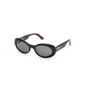 Emilio Pucci Femme EP0234 05A Lunettes de soleil Ac&eacute;tate Noir Fum&eacute;e Ronde Normale