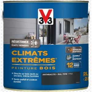 Image de V33 Peinture bois mat climat extrême 25L (blanc) - Ton : Blanc