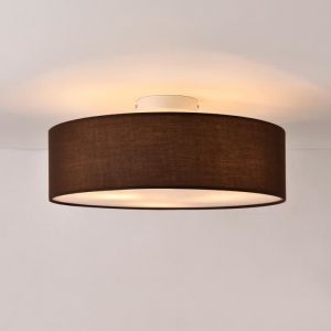 Image de Lux.pro - Light Round Light 3 lampes de support avec différentes couleurs Revêtement en tissu Couleur : marron