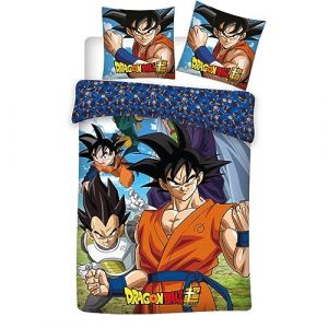Aymax Parure de lit réversible Bluey - Bleue - 140 cm x 200 cm