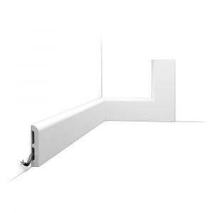 Orac SX184 Plinthe Decor - 11x1,3x200cm (h x p x L) - plinthe décorative polymère Carton complet, RAL9003