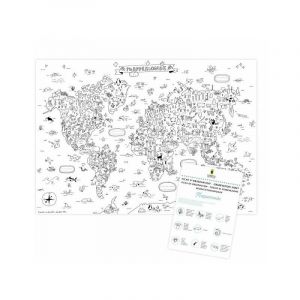 Mes posters &agrave; coloriers Mappemonde