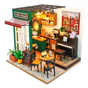 Dam Caf&eacute; de l'apr&egrave;s-midi. Maquette 3d r&eacute;aliste.