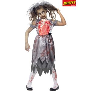 Déguisement zombie mariée fille Halloween (7 à 15 ans)