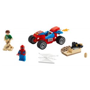 Image de Lego Marvel 76172 Le combat de Spider-Man et Sandman, jeu super héros avec voiture de course pour garçon ou fille, 4 ans et plus