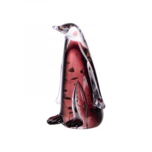Table passion Statue : Pingouin 12 cm - Rouge - Verre