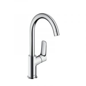 Hansgrohe Logis 210 Mitigeur lavabo bec haut sans tirette ni vidage, chrom&eacute; (71131000)