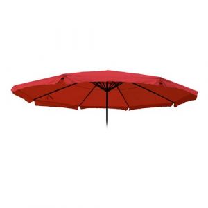 Mendler Toile pour parasol Meran Pro, parasol de marché gastronomique avec volant Ø 5m, polyester ~ bordeaux