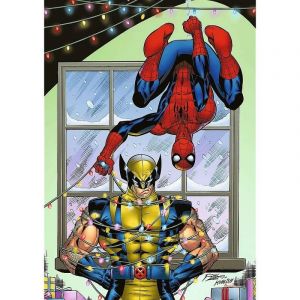 Trefl Puzzle 1000 pièces : Spider-man et Wolverine