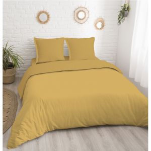 Housse de couette Moutarde 140x200cm 57 fils