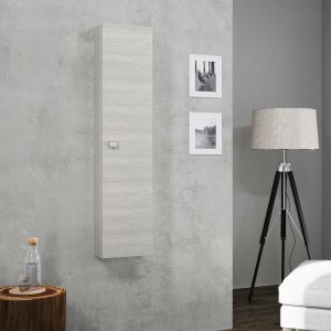 Image de Kiamami Valentina COLONNE UNE PORTE SUSPENDU POUR SALLE DE BAIN CHÊNE GRIS | FACILE - KVStore