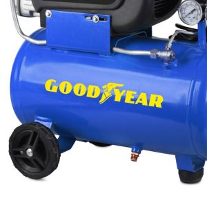 Goodyear Compresseur d'air 24L 8 bar Silencieux 2CV 1.5KW 115 psi D&eacute;bit 210 L/min