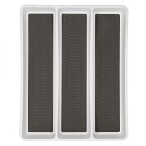 COPCO Basics Range-couverts antidérapant, organiseur à 3 compartiments pour couverts, fournitures de bureau et plus encore, 40 x 32,7 x 4,4 cm