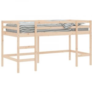 VidaXL Lit mezzanine enfants échelle 80x200 cm bois pin massif